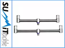 Summit Tackle 2 Rod fixed buzz bars stainless steel FRONT & REAR carp fishing