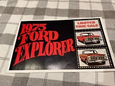 1975 FORD EXPLORER PICKUP TRUCKS BROCHURE / '75 PICKUPS CATALOG / SALE MAILER