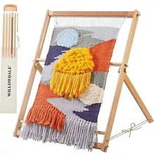 25.2"H x 19.3"W Weaving Loom with Stand Wooden Multi-Craft Weaving Loom Arts ...