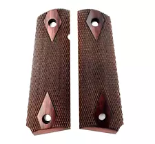 Colt 1911 Rosewood Laminate Checkered Ambi Cut Grips