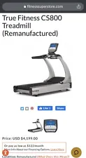 TRUE Fitness Treadmill CS800