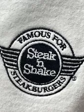 STEAK N SHAKE Restaurant Chain White Crewneck Sweatshirt XL Gildan Heavyweight