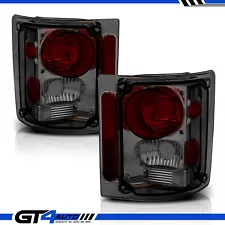 Euro Smoke Tail Lights Pair for 1973-1991 Chevy Blazer Suburban Pickup Truck