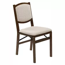 Stakmore Contemporary Upholstered Fruitwood Folding Chair (2 Pack) (Used)