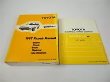 1987 Toyota Corolla FF AE82 FX16 SHOP REPAIR MANUAL WIRING DIAGRAMS USA Canada