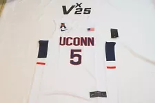 NEW Men's Nike UConn Huskies Paige Bueckers #5 White Away Jersey Size LARGE