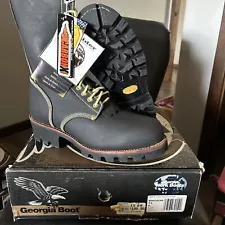 Georgia Boot G9200 11" Fire Proof Logger Work Boots Leather Men's sz 13 M Black