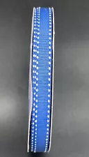 3/8" x 25YD Royal Blue Side Stitched Saddle Grosgrain Ribbon Paper Mart