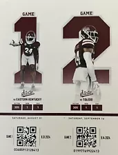 2024 Mississippi State Football Collectible Ticket Stubs ** Games 1 and 2