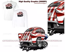 Henry J Gasser Kaiser Hot Rod USA Flag Paint DigiRods Cartoon Car T Shirt S-5X