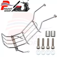 For C125 Super Cub Honda 2019-2024 Middle Carrier Rack Luggage Chrome (For: 2019 Honda Super Cub 125)