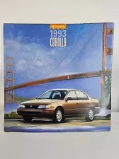 1993 Toyota Corolla E100 Sedan Compact Car Sale Catalog Brochure