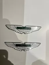 Two original, Rear and Front badges, for an Aston Martin, vantage.