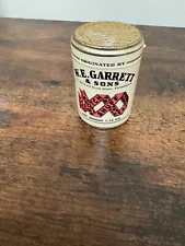 WE Garrett & sons snuff tin 1.15 oz full price sticker on back