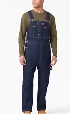 NWT Dickies Indigo Bib Overalls Men's Dark Wash Denim Sz 36-46 Brand New