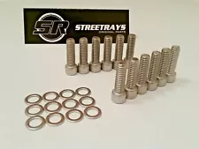 [SR] SBC 3/8" STAINLESS STEEL BOLT SET FOR ALUMINUM INTAKE MANIFOLD 1 1/4" INCH