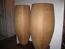 SET OFSOLID OAK CONGA DRUM SHELLS