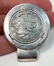 Vtg Charles Thomae For Tiffany & Co. Sterling Silver St. Christopher Money Clip