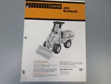 Case 430 Scatback Wheel Loader Sales Brochure 4 Page Good Condition