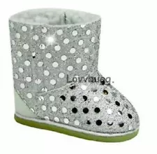 SALE! Silver Sequins Uggly Boots for American Girl 18" Doll Shoes FREESHIP ADDS!