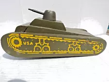 RARE vintage WWII U.S. ARMY wooden TOY TANK estate sale collection NICE $19.95