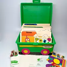 1980's Vtg Sweet Pickles Preschool Program Learning Case Activity Bus w/Cards