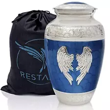 Blue Ashes Urn Blue Cremation Urn for Human Ashes Adult