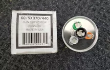 AmRad Round Run Capacitor 60/5 MFD 370/440 VAC USA2220B