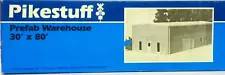 HO Pikestuff 0004 Pre-Fab Warehouse tan plastic 4"x8" building Kit. 1/2 retail.