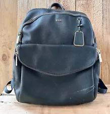 Tumi 'Sinclair Harlow' 15" Leather Laptop Backpack Green MSRP $595