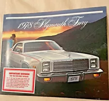 1978 PLYMOUTH FURY SALES BROCHURE