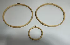 Set of Embroidery Cross Stitch Wooden Hoops