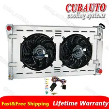 4 Row RADIATOR & SHROUD FAN For 1991-1993 CHEVY CAPRICE BUICK ROADMASTER 5.7L