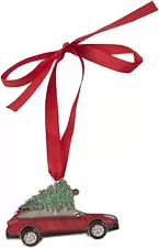 Subaru Official Christmas Subaru Outback Tree Ornament Red Present