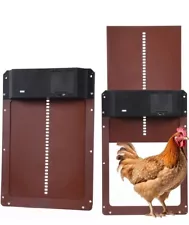 Chicken Coop Door Automatic Waterproof With Light Sensor Poultry Gate NIB