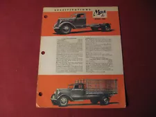 1930's? Mack Jr Rig Semi Truck Sales Sheet Brochure Booklet Catalog Old Original