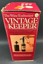 New The Wine Enthusiast Vintage Keeper Press-top Preserving & Dispensing System