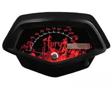 Fury Faceplate Red Flames Honda Fury Non ABS vt1300 (For: 2017 Honda Fury)