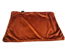 Elite Home Velvet Throw Pillow Cover 24"x14" Oblong Orange Rust