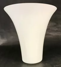 New 8" Tall Opal White Glass Tulip Shaded Torchiere Lamp Shade For Stiffel Lamps