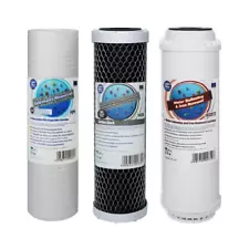 Aquafilter Set of 3 Replacement Filters Whole House Water Purifier Softener 10"