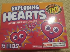 Exploding Hearts 75 ct each 1 Box - A FUN TRICK Noise Maker