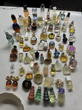 VINTAGE Mini Perfume Bottles Lot ( 71 Total ) Most Are Full And NEW