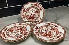 COALPORT INDIAN TREE CORAL SET OF 5 PLATES 6”