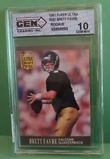 1991 ULTRA BRETT FAVRE ROOKIE #283 GRADED GEM 10 GEM MINT RC -HOF SLABBED