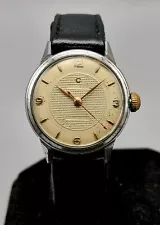 Citizen C Center Second Gold Bulls Dial 1727 Vintage 1952 Mechanical Watch Japan