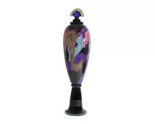 Wes Hunting Signed “Colorfield” Art Glass Decanter