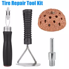 3PCS Tire Repair Patch Tool Liner Scraper Kit Grinding Head Roller For Car Truck