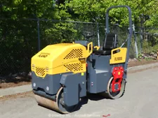 Fland FL1000 Smooth Double Drum Vibratory Ride On Roller Compactor bidadoo -New