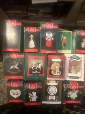 Lot O 13 Hallmark Keepsake Ornaments With Boxes Various Types & Years